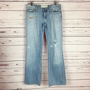 JOES JEANS Havens Embroidered Distressed Flare